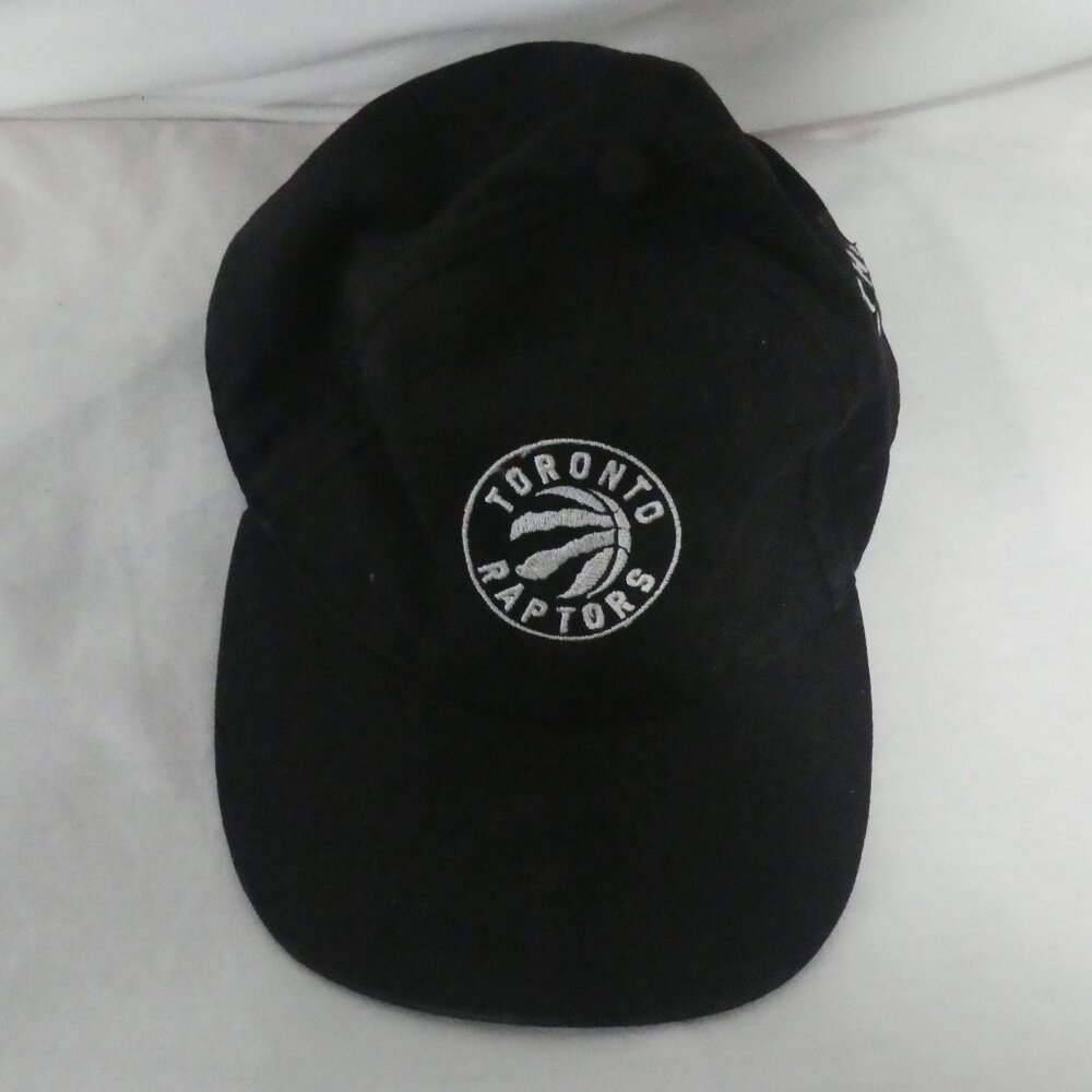 KNP HEADWEAR | Black Toronto Raptors Baseball Cap | Adjustable Velcro Strap Back